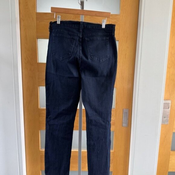 NYDJ Classic Straight Leg Jeans Denim Pants Size 12 Deep Blue Pants Stretch - Picture 2 of 12